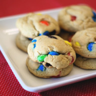 gluten free peanut butter m&m cookies