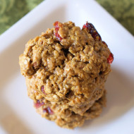 gluten free vegan pumpkin cranberry oatmeal cookies