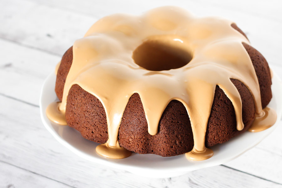 Gingerbread Bundt Cake with Vanilla Glaze