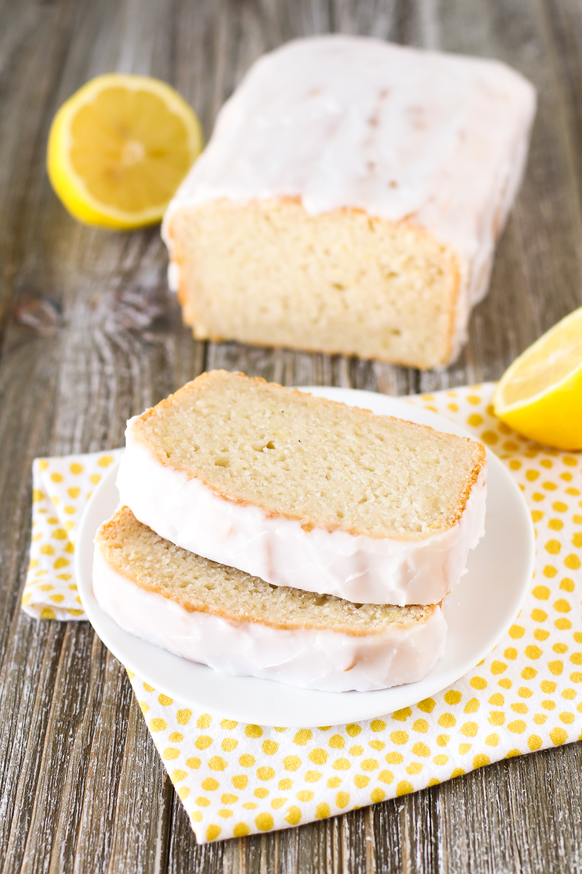 gluten free vegan glazed lemon pound cake - Sarah Bakes Gluten Free